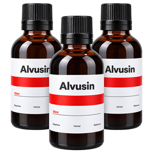 Three bottles of Alvusin