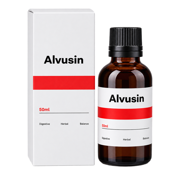 Alvusin 50 ml herbal drops with box