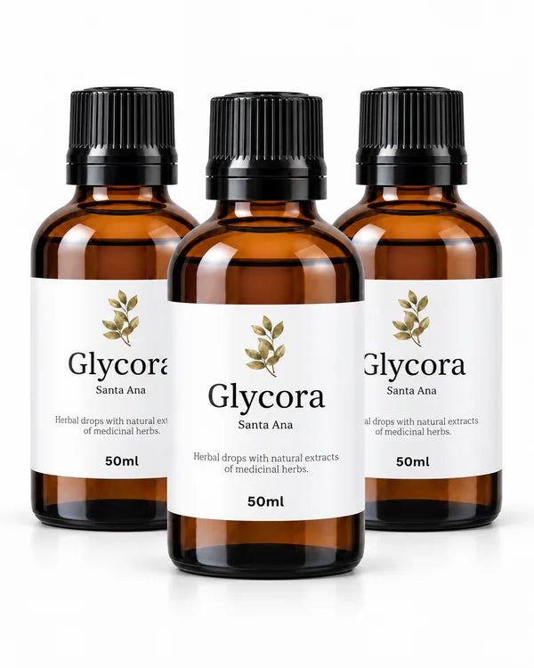 Three bottles of Glycora Santa Ana, two plus one free